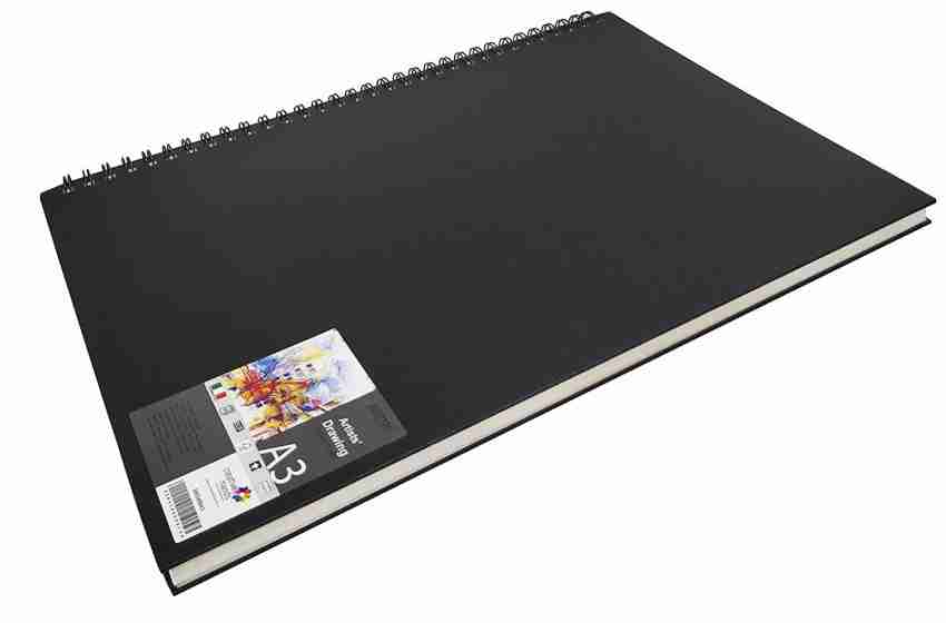 BRuSTRO Black Sketchbook, Wiro Bound, Size A4, 200GSM (40 Sheets) 80 Pages  Sketch Pad Price in India - Buy BRuSTRO Black Sketchbook, Wiro Bound, Size  A4, 200GSM (40 Sheets) 80 Pages Sketch