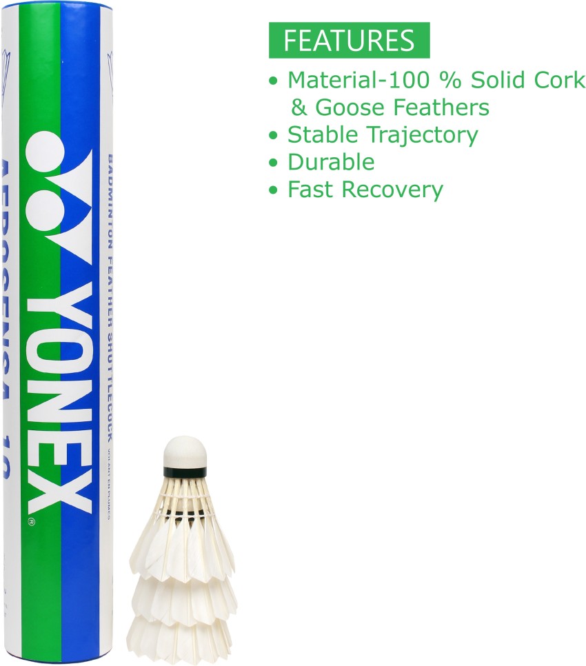 Buy YONEX AS 10 Feather Shuttle - White Online at Best Prices in India