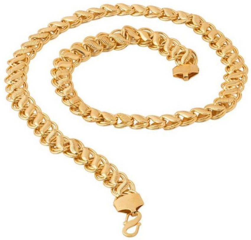 Buy Memoir Gold Plated Brass Goldplated Hollow and Lightweight Italian  Chain Men and Women Online at Best Prices in India  JioMart