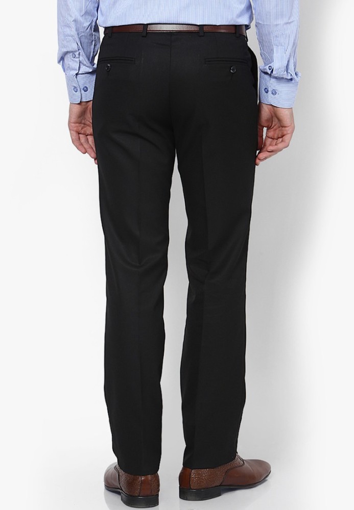 Mens Black Slim Fit Dinner Suit Pants With Side Adjusters