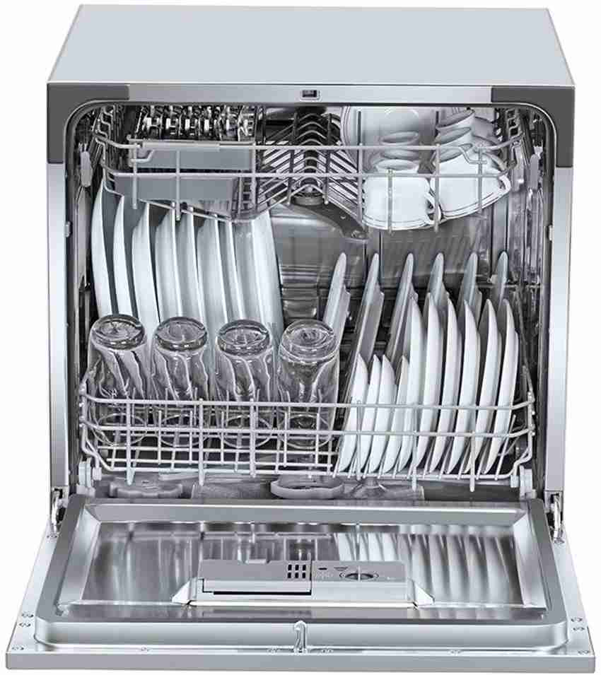 Voltas Beko Place Table Top Dishwasher DT8S, Silver,