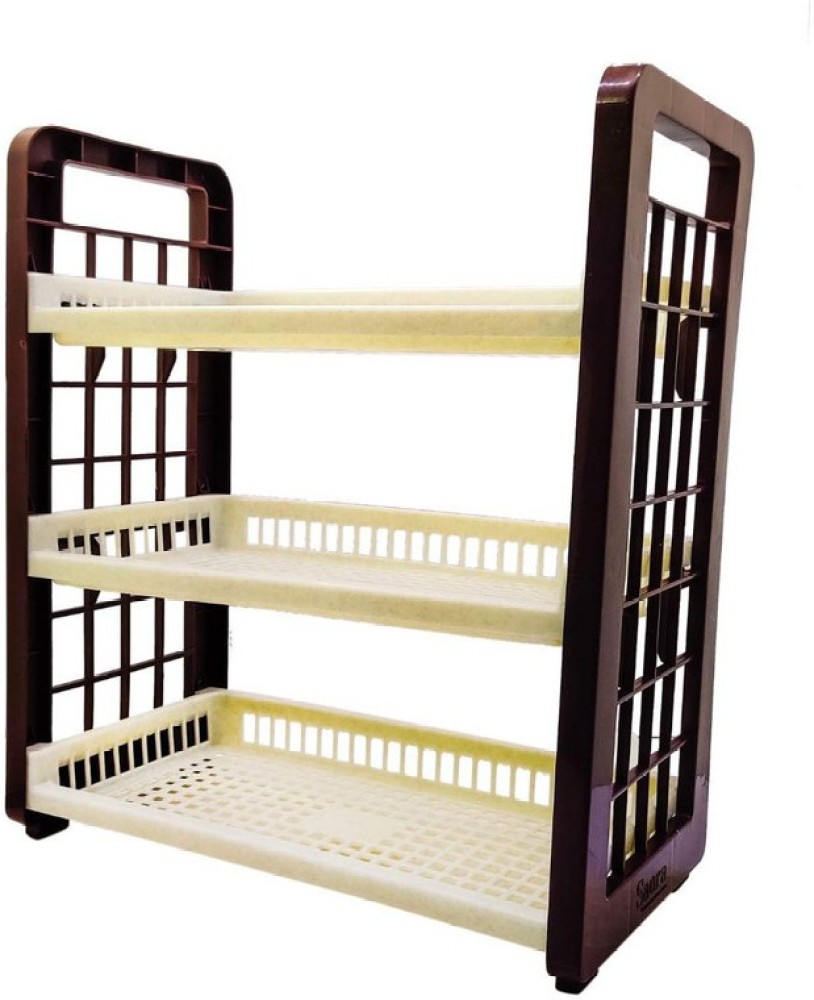 Buy Saura 3-Layer Multipurpose Utility Racks Kitchen Storage Easy Assembled  Portable Rack-Grey Online at Best Prices in India - JioMart.