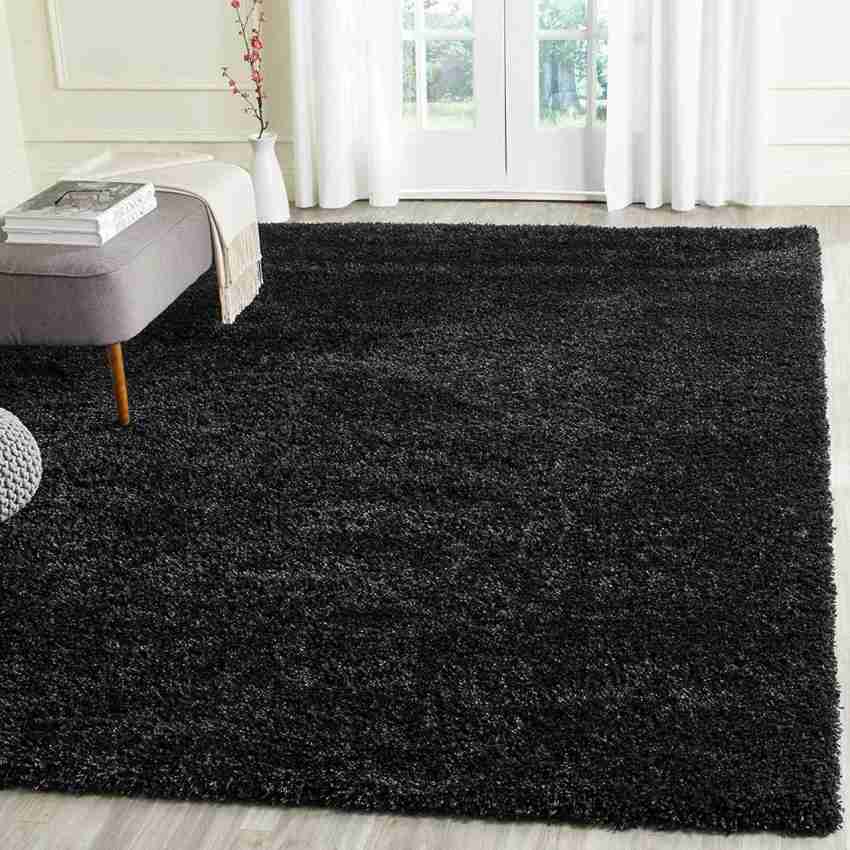TABAYON Shaggy Black Rug, 2x3 Area Rugs for Living Room, Anti-Skid Extra  Comfy Fluffy Floor Carpet for Indoor Home Decorative