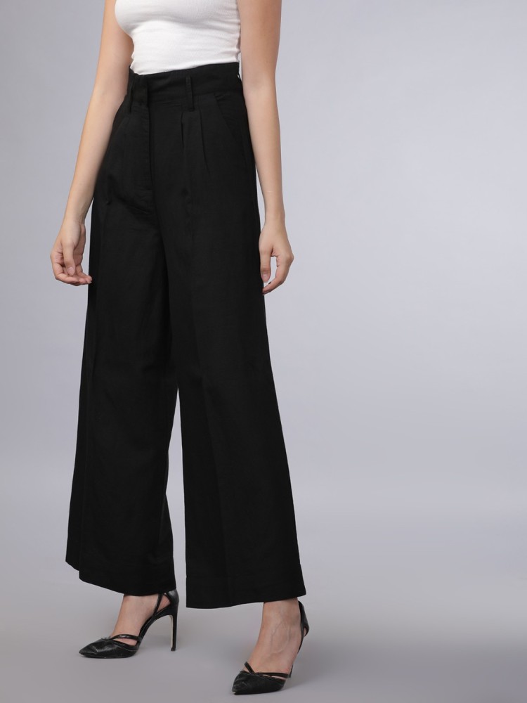 Buy Annabelle By Pantaloons Women Black Slim Fit Solid Formal Trousers   Trousers for Women 4426528  Myntra