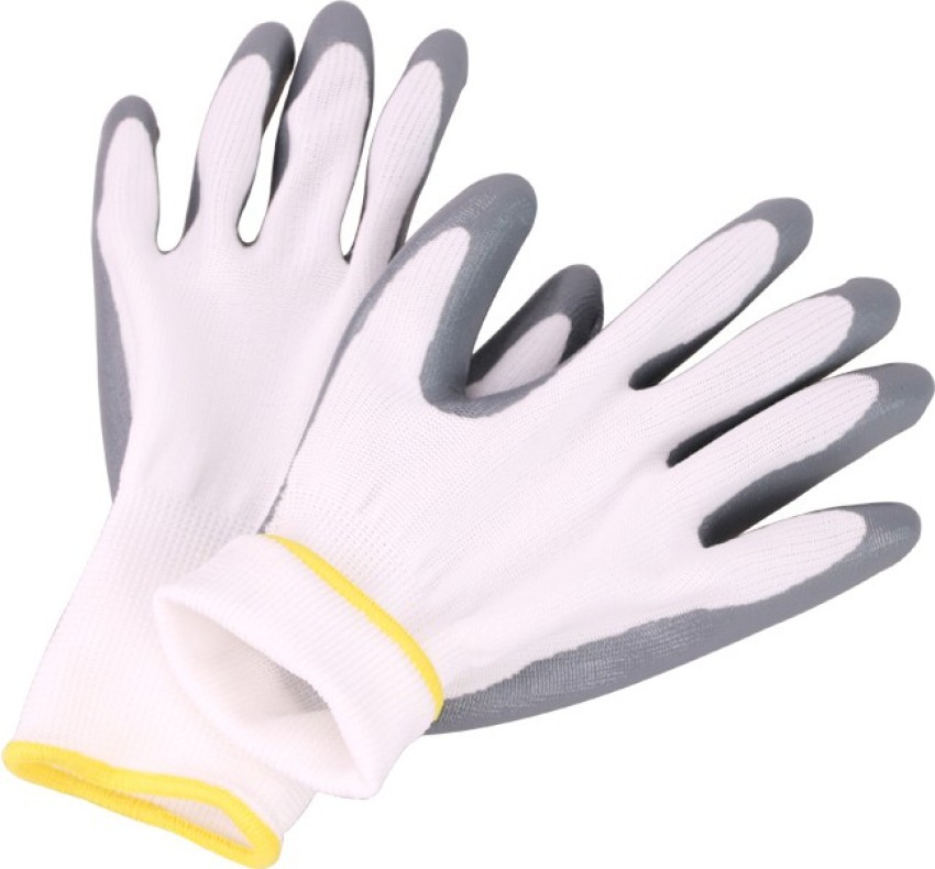 Rubber Coated Finish Safety Hand Gloves For Multipurpose Use Pack Of 1 Pair