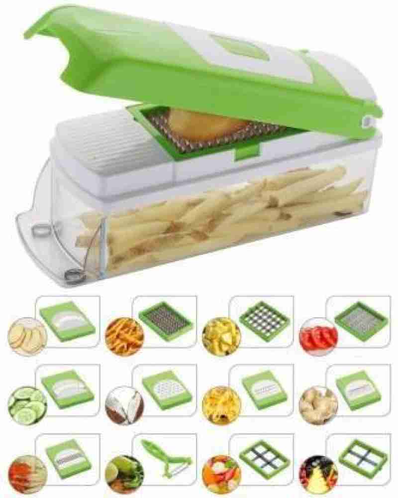 Multifunctional 12 in 1 nicer dicer chopper and drain basket