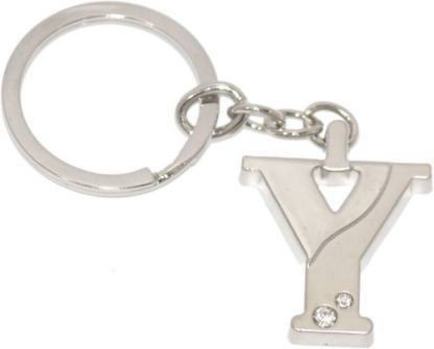 V E Alphabet Letter S Metal Silver Key Ring for Men and Women Key