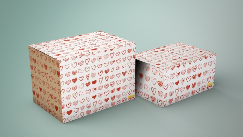 Love Heart Decor Gift Wrapping Paper, Romantic Wrapping Paper