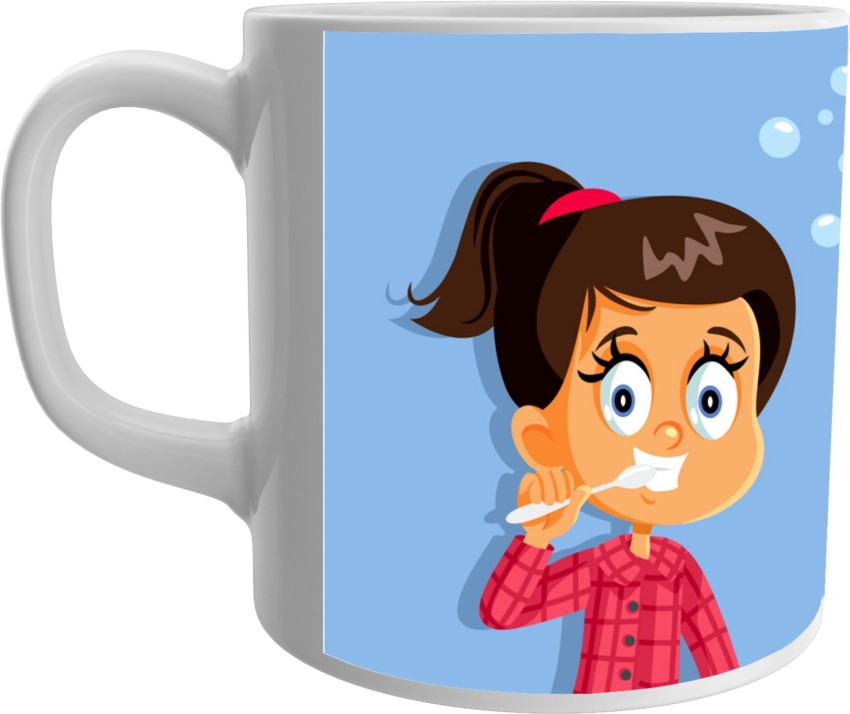 Product GuruJi Cute cartoon little boy/girl character design ceramic coffee  mug for kids Ceramic Coffee Mug Price in India - Buy Product GuruJi Cute  cartoon little boy/girl character design ceramic coffee mug