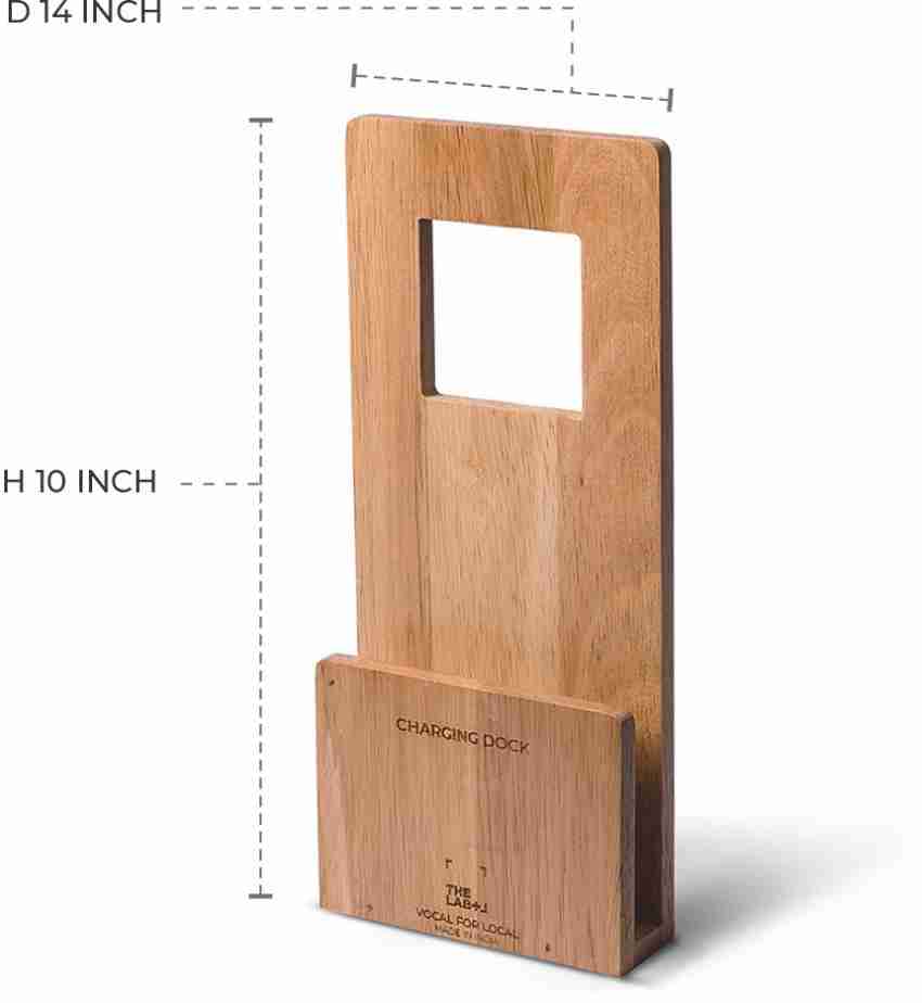 Wooden Double Slot Mobile Phone Holder Universal Stand Simple