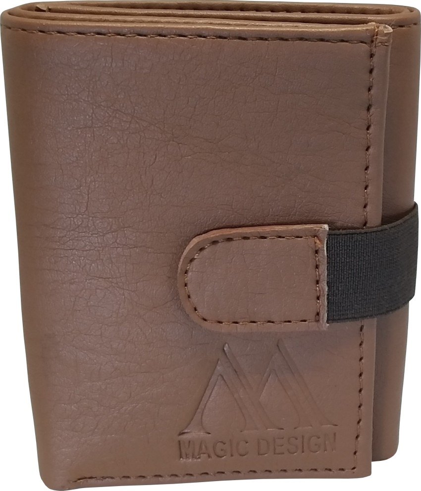 Creature Bi-Fold Tan Pu-Leather Designer Wallet for Men/Boys with Multiple  Card Slots(Colour-Tan||WL-044)