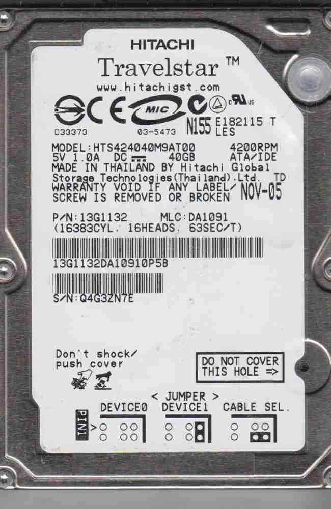 Hitachi pro 40 GB Desktop Internal Hard Disk Drive (HDD