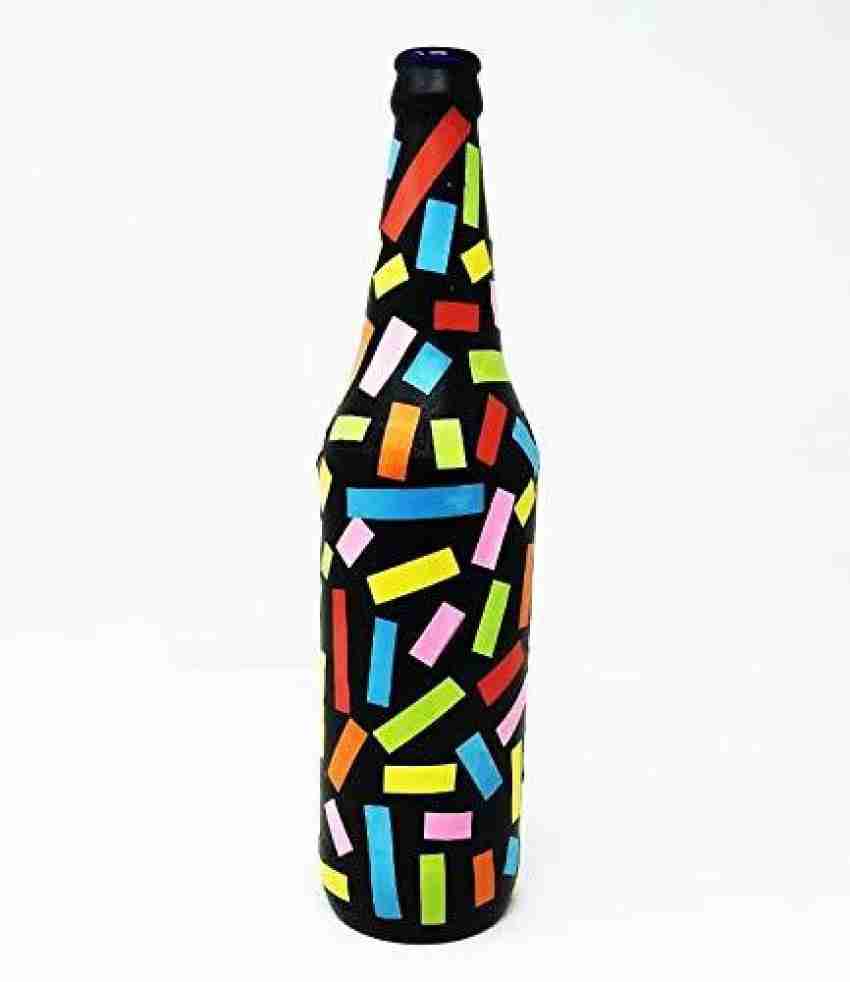 EXCEL IMPEX Decorative Bottle Art with Rectangle Sticker Design ...