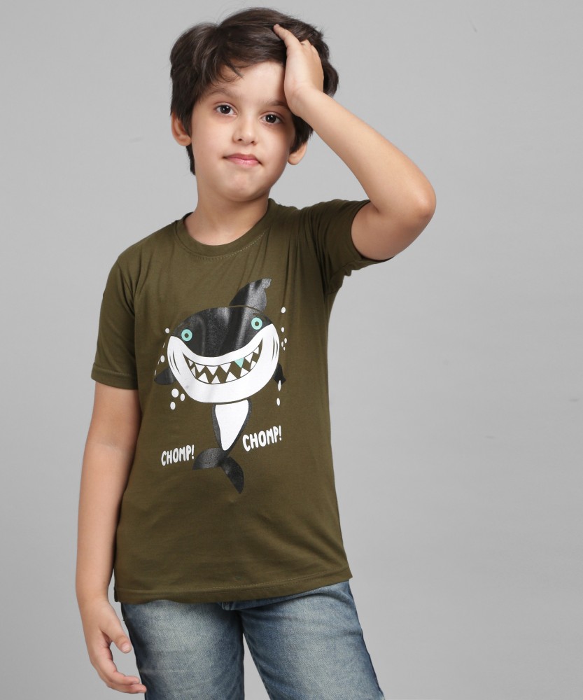 Miss & Chief Boys Printed Pure Cotton T Shirt - Round Neck