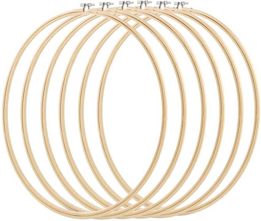 Satyam Kraft 6 Pieces Wooden Embroidery Hoops for Embroidery Work, Stitch  Work, Craft Work Embroidery Ring (12 Inch) Embroidery Hoop Price in India -  Buy Satyam Kraft 6 Pieces Wooden Embroidery Hoops