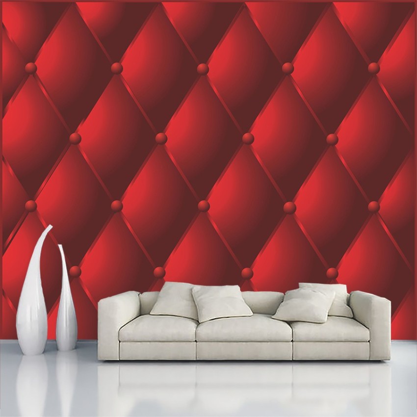 Red Wallpaper Vintage Flock With Red Damask Design On A White Background  Retro Vintage Style Stock Photo  Download Image Now  iStock