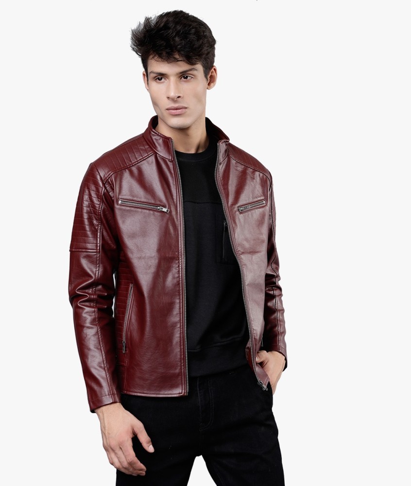 Buy HIGHLANDER Men Black Solid Leather Jacket - Jackets for Men