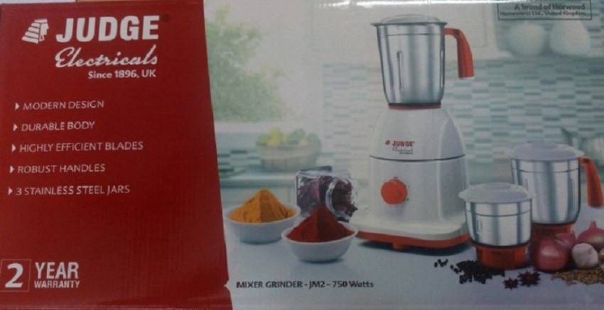  Judge Delight Wet/Dry 3-Jar Mixer Grinder Powerful 750