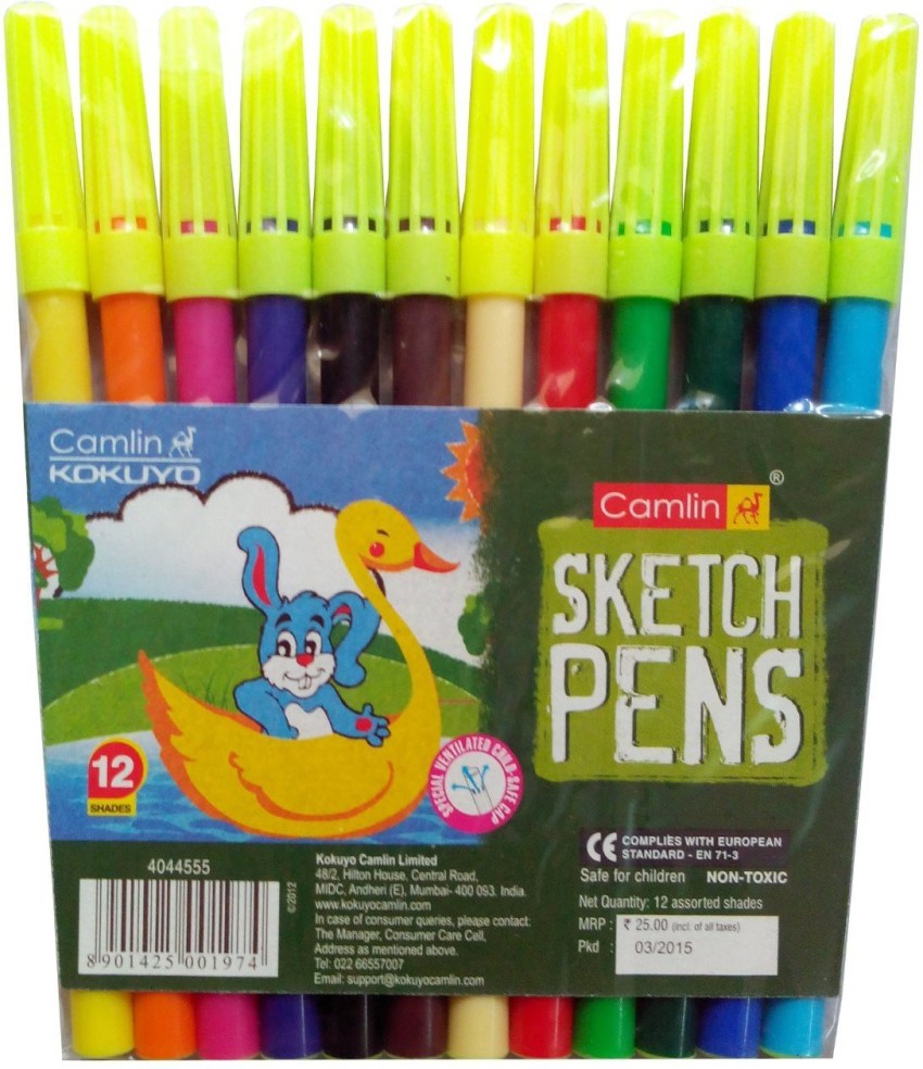 Sketch Pen 12 Colour Shades Mini domc Pack of 5 Packets  Amazonin Home   Kitchen