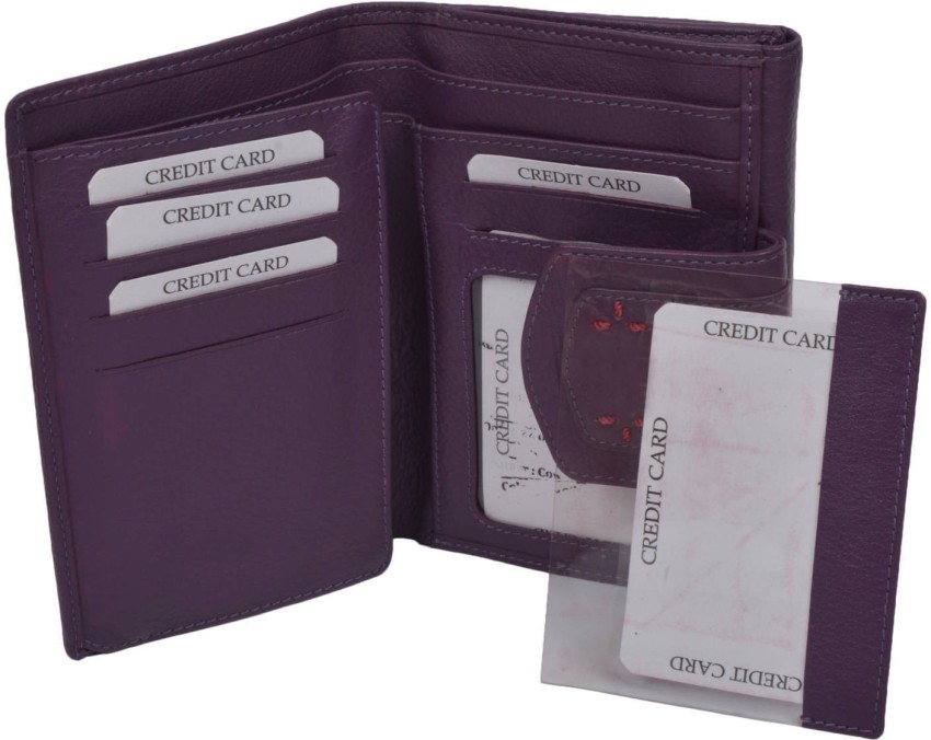 NEORAH Men & Women Casual Purple Genuine Leather Wallet LAVENDER - Price in  India