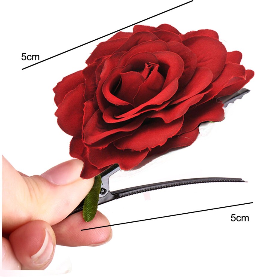 Buy Rose Flower Hair Clip Comb Flamenco Dancer Flower 3D Red Roses Flower  Hair Accessories Piece for Girls Women Bride Wedding Hairpins Headwear  Barrette Styling Tools Accessories Online at Low Prices in