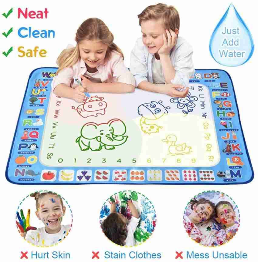 Aqua Magic Doodle Mat 40 X 32 Inches Extra Large Water Drawing Writing Pad  Doodling Coloring Mat Educational Toys Gifts for Kids Toddlers Boys Girls