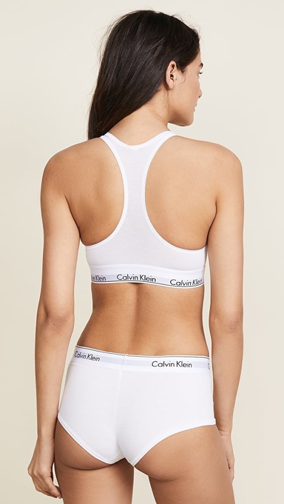 Calvin Klein Jeans logo sherpa joggers in eggshell | ASOS