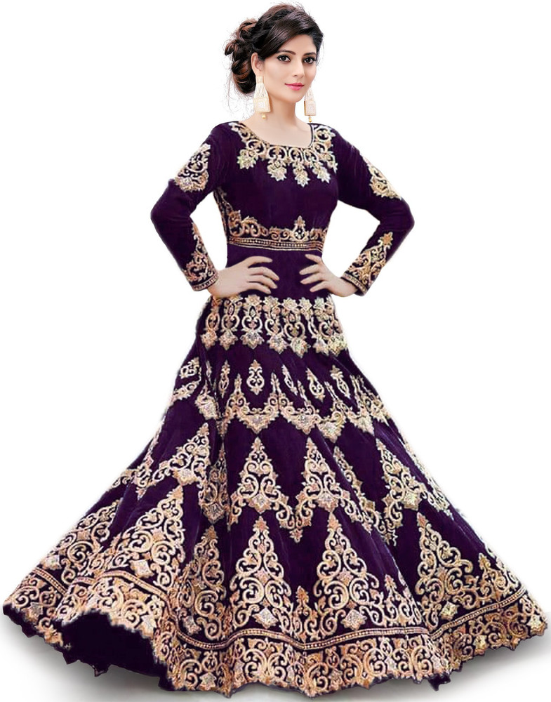 Vintage Colour FlaredAline Gown Price in India  Buy Vintage Colour  FlaredAline Gown online at Flipkartcom