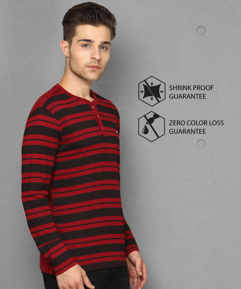 Buy METRONAUT Striped Men Henley Neck 