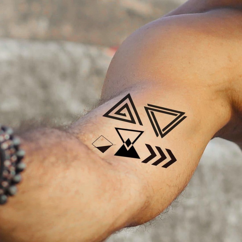 Penrose Triangle Combo Tattoo Men and Women Waterproof Temporary Body Tattoo   Amazonin Beauty