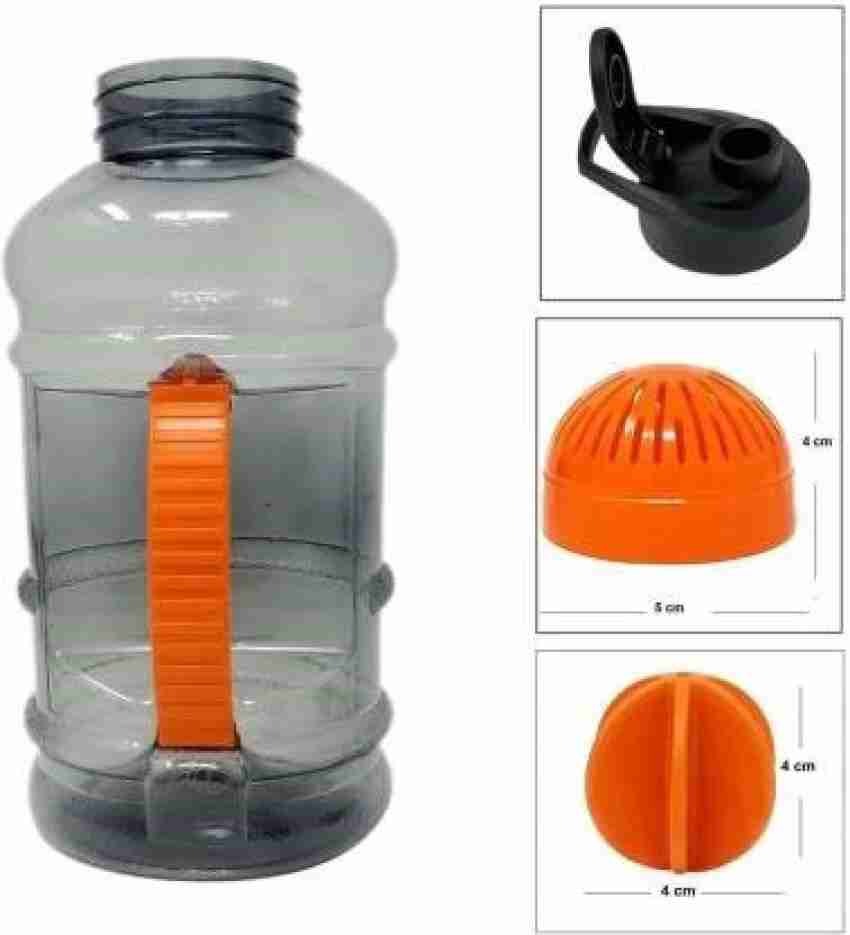 Simple Plastic Gallon Water Bottle With Mixer Ball & Straine For Gym 1.5  Litre