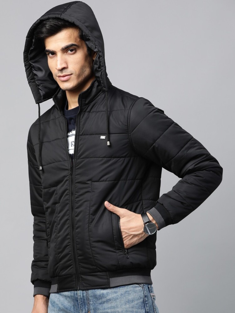 Roadster Men Grey Solid Puffer Jacket