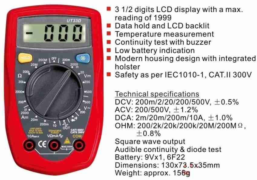 Digital Multimeter UT33D