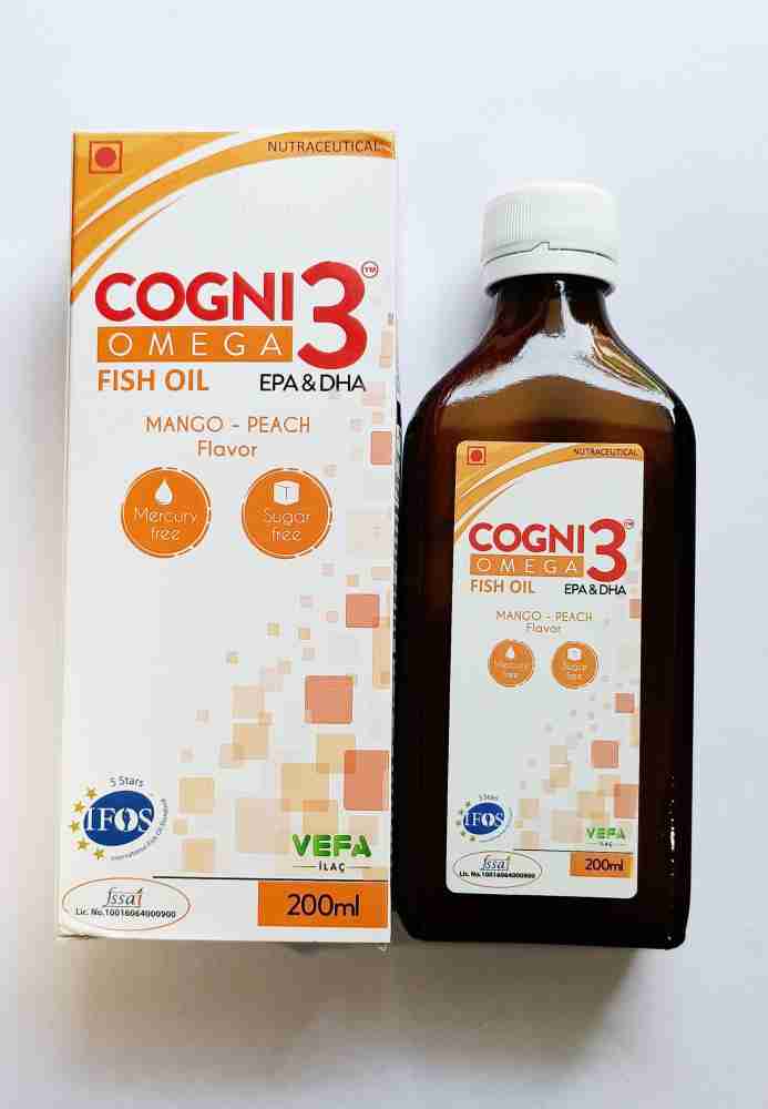 Mango Fish Oil With Vitamin D, Omega-3 Mango Peach Fish Oil