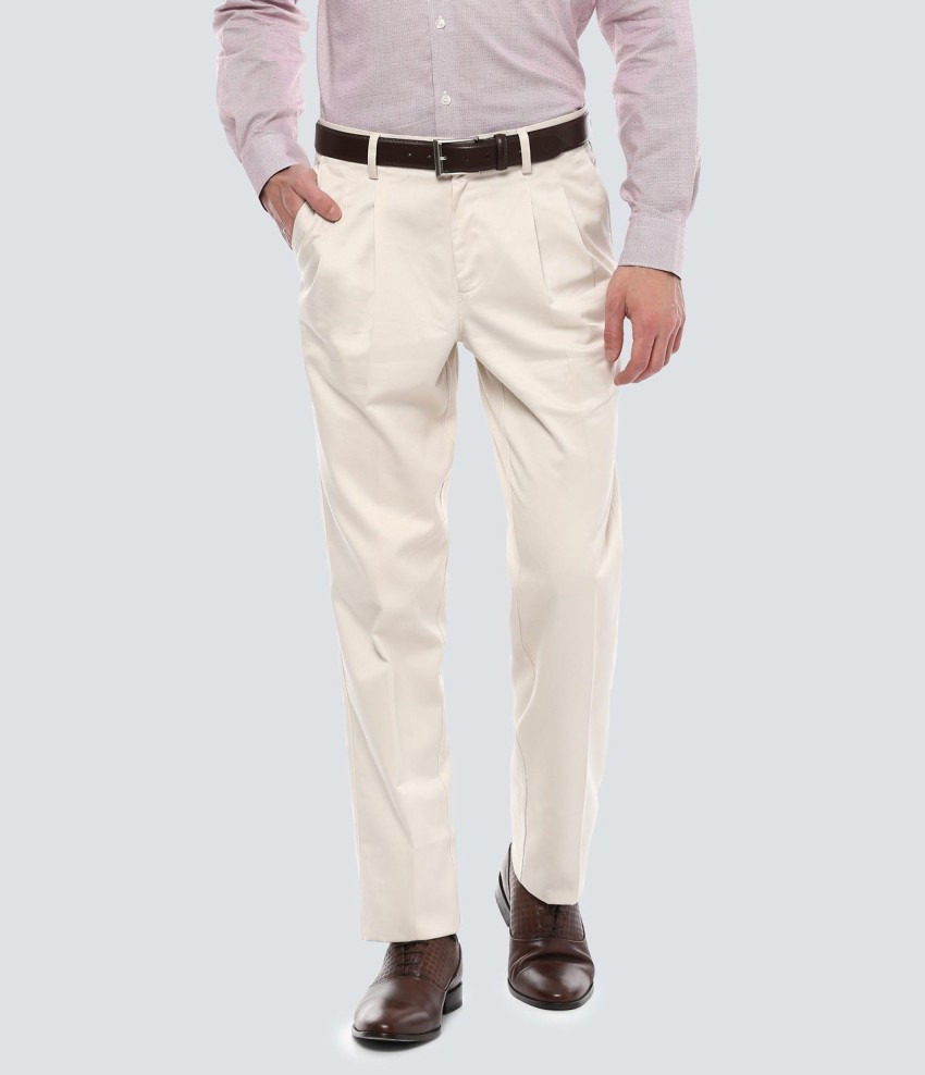 Buy Cream Trousers & Pants for Men by LOUIS PHILIPPE Online