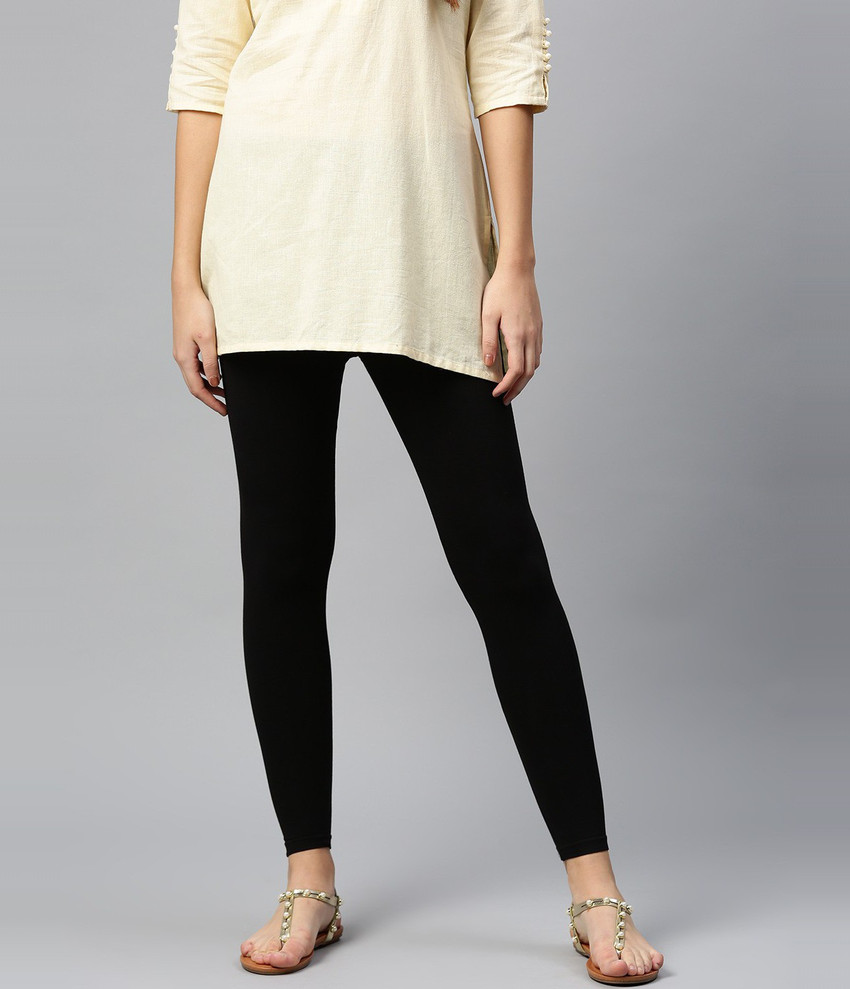 Plain Ankle Length 4 Way Lycra Leggings