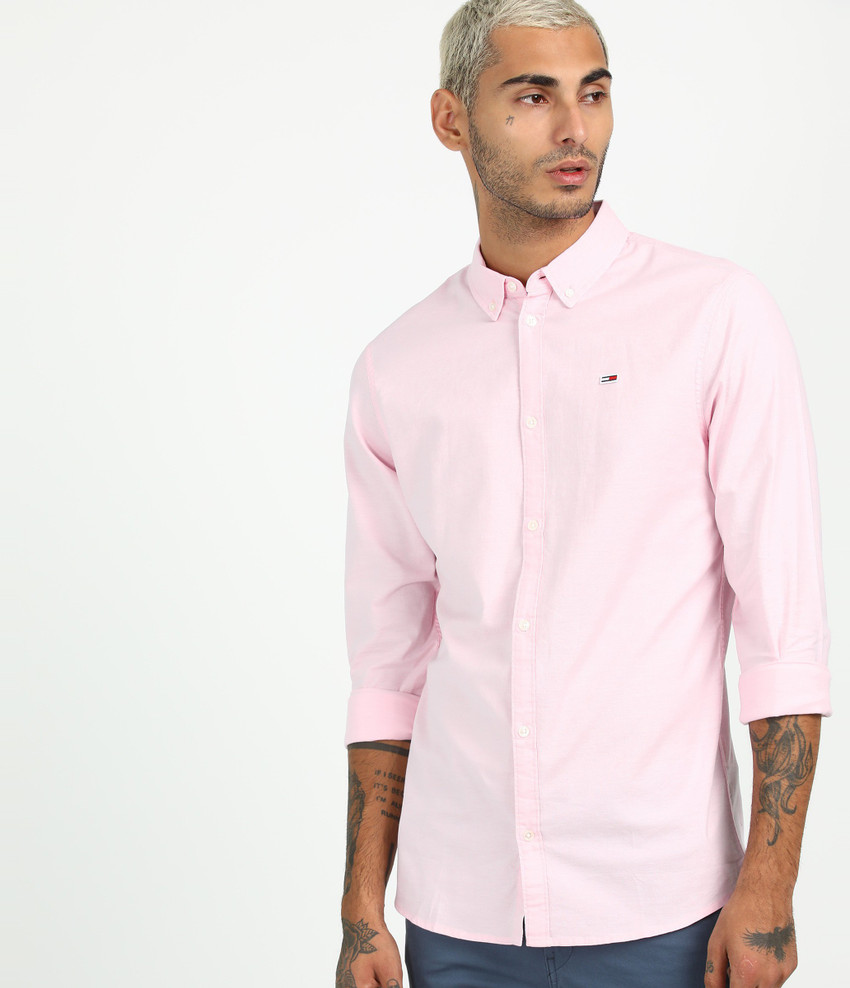 Tommy hilfiger mens pink shirt Clearance