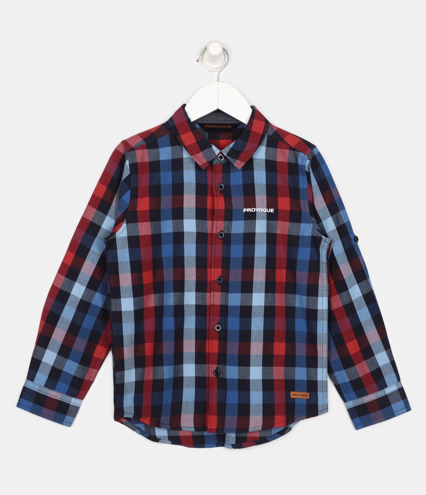 JusCubs Boys Checkered Casual Multicolor Shirt - Buy JusCubs Boys