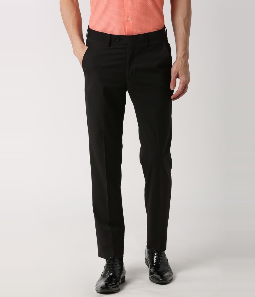 Buy Peter England Black Formal Trousers at Amazonin