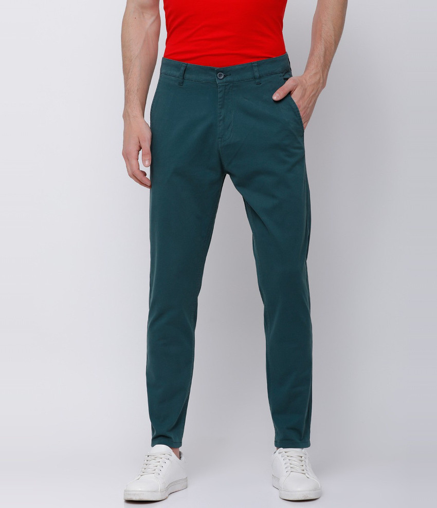 HIGHLANDER Slim Fit Men Blue Trousers 