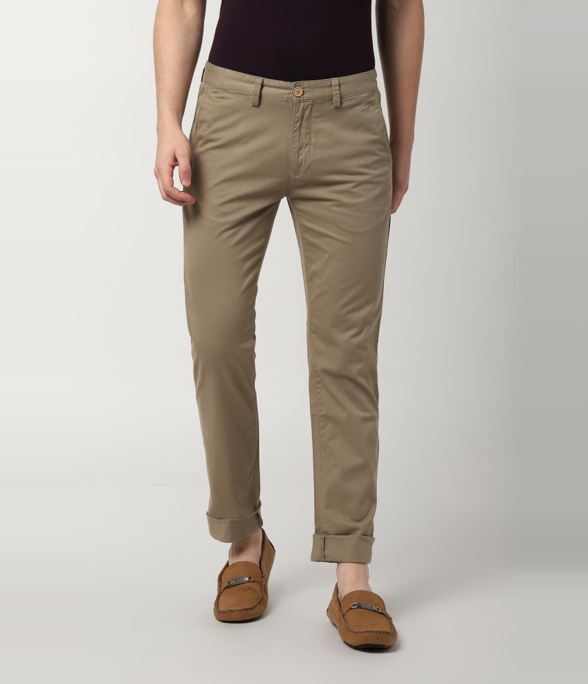 PETER ENGLAND Skinny Fit Men Khaki Trousers  Buy PETER ENGLAND Skinny Fit  Men Khaki Trousers Online at Best Prices in India  Flipkartcom