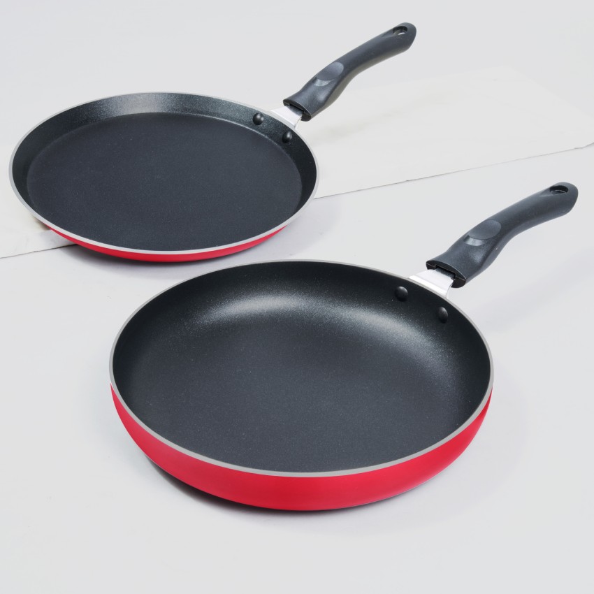 Flipkart SmartBuy Tawa and Fry Pan with Steel Lid Non-Stick Coated