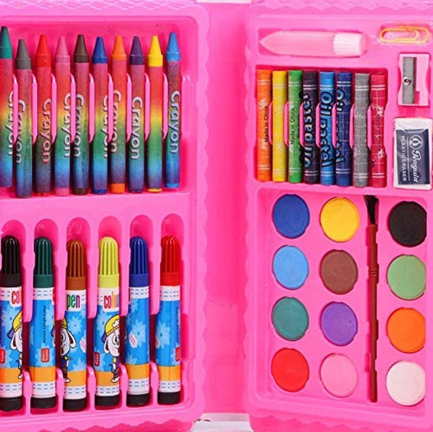 68 Pcs Drawing Set for Kids Set with Color Box Pencil Colors Crayons  Colors Water Color Sketch Pens Setmulti color box