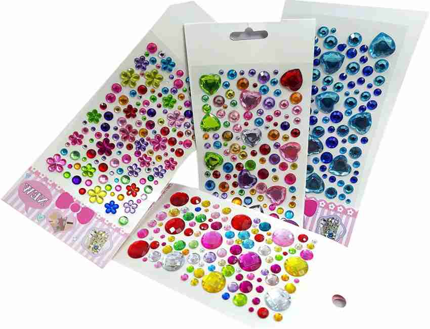 gofii multicolour round shap pearl sticker for art carft pack of 3