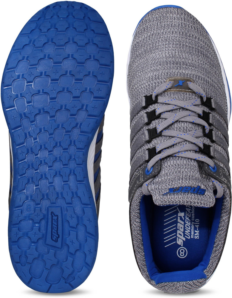 Sparx Men SM-410 Dark Grey Royal Blue 