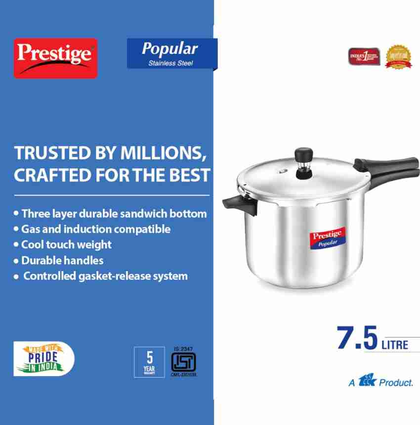 prestige popular pressure cooker 7.5 ltr