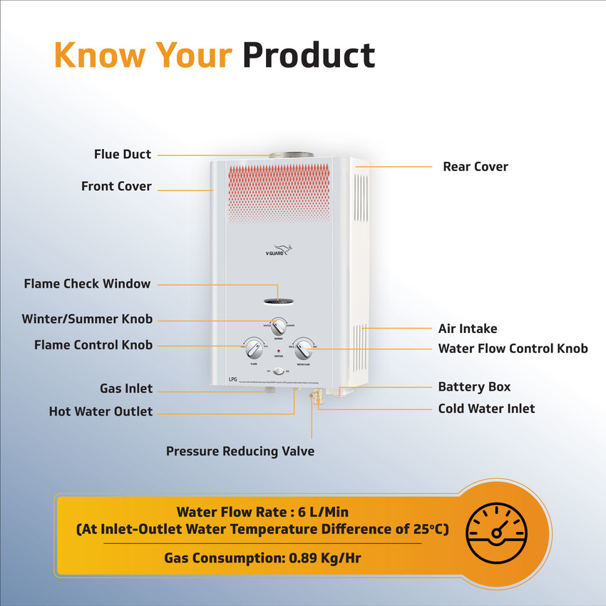 V-Guard 6 L Gas Water Geyser (Brio 6 L, White) Price in India - Buy V-Guard  6 L Gas Water Geyser (Brio 6 L, White) online at Flipkart.com