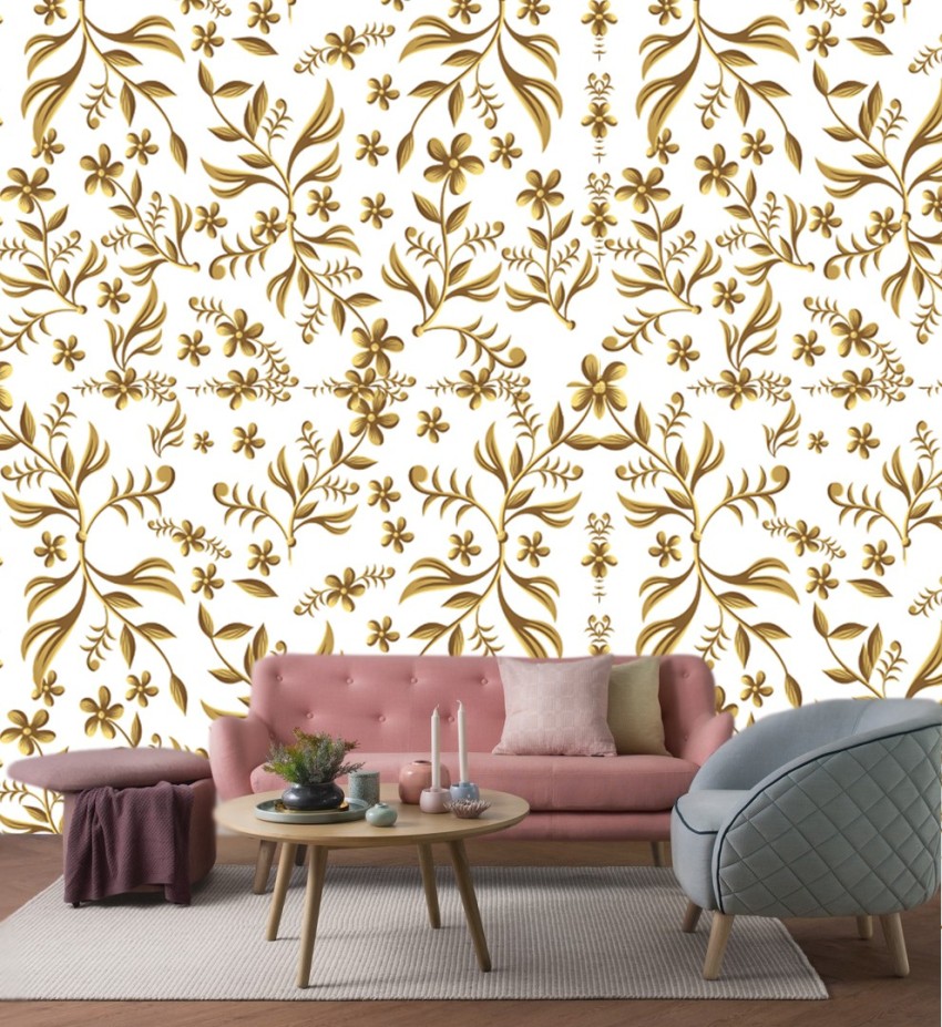 Luxury Golden Floral Wallpaper Stock Illustration  Download Image Now   Baroque Style Flower 2015  iStock