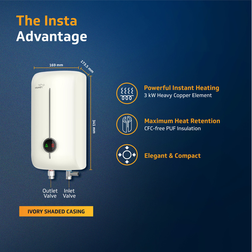 V-Guard 3 L Instant Water Geyser (Victo Insta 3 L, Ivory) Price in India -  Buy V-Guard 3 L Instant Water Geyser (Victo Insta 3 L, Ivory) online at  Flipkart.com