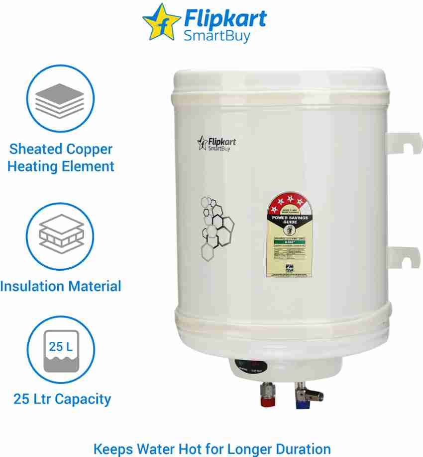 Flipkart SmartBuy 25 L Storage Water Geyser (Hydra-New, Ivory) Price in  India - Buy Flipkart SmartBuy 25 L Storage Water Geyser (Hydra-New, Ivory)  online at Flipkart.com
